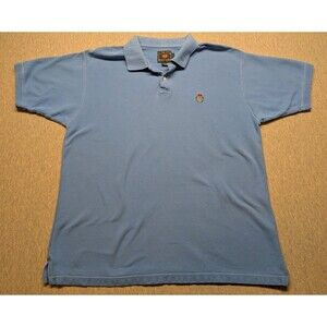 Chaps Ralph Lauren Mens Polo Shirt Size Large Cotton Short Sleeve Blue